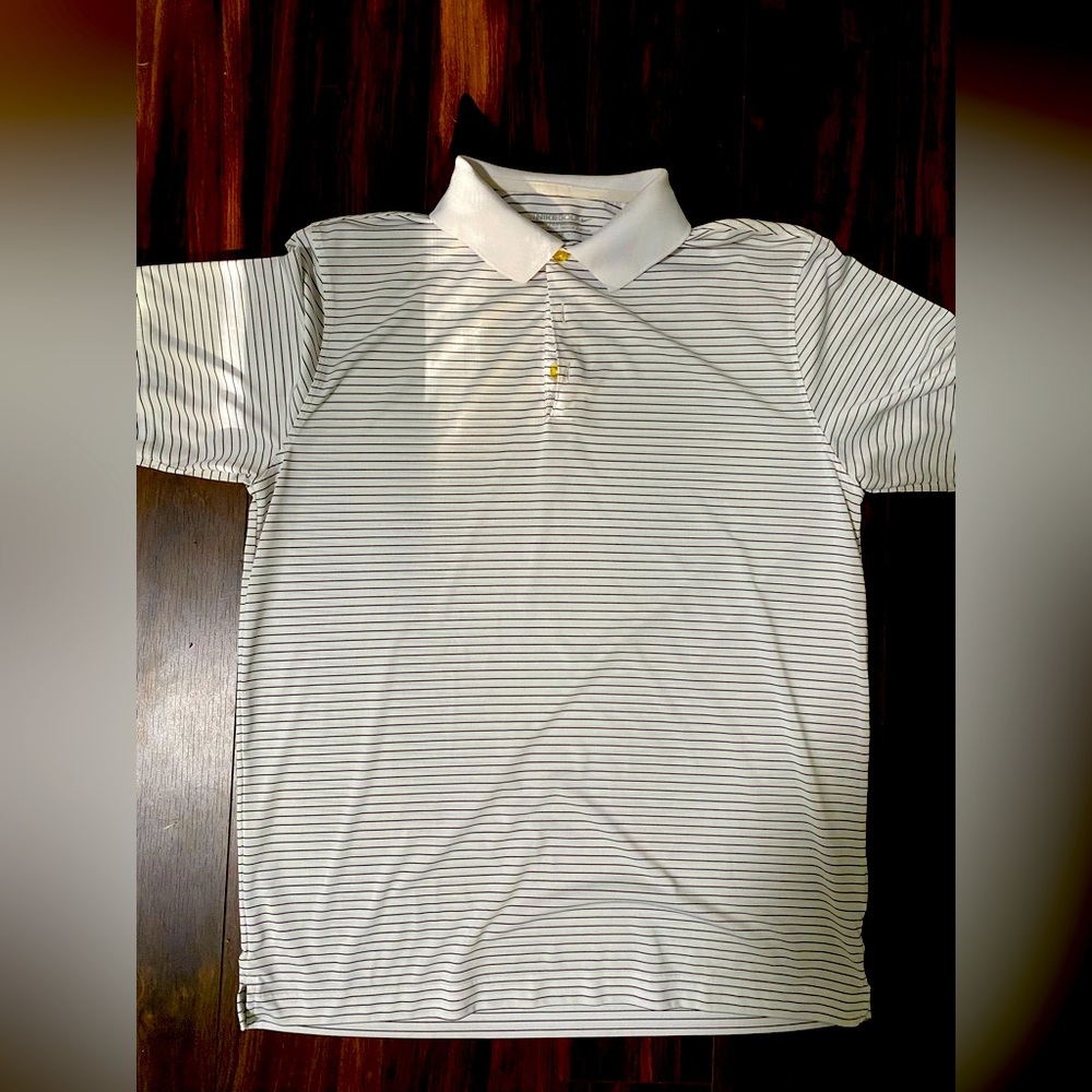 White Nike golf shirt